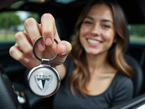 Tesla Llaveros Bonitos Aleación Brillante Estilo